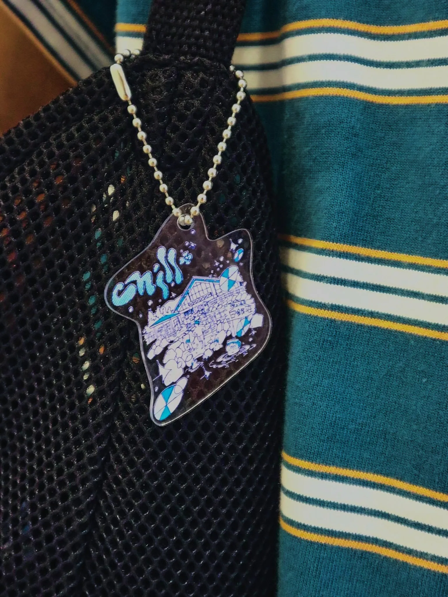 タナカカツキ描き下ろしイラスト入り！吹上温泉保養センター 白銀荘×Chill+ アクリルキーホルダー（小）